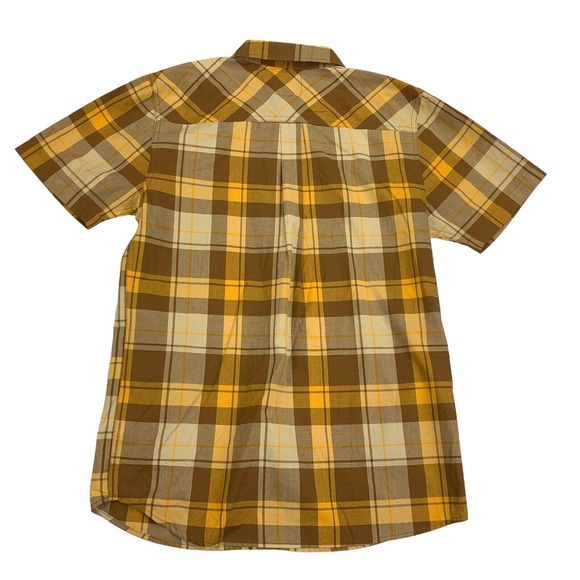 Junk Food Clothing Mens Murdock Plaid Short Sleeve Button Down Shirt Brown S - Picture 4 of 4